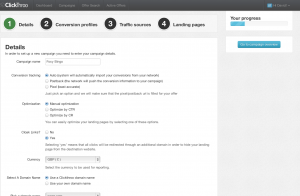 Clickthroo • Campaign wizard